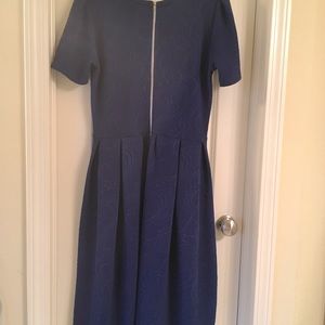 LuLaRoe Amelia Dress Embossed Navy with Pockets!